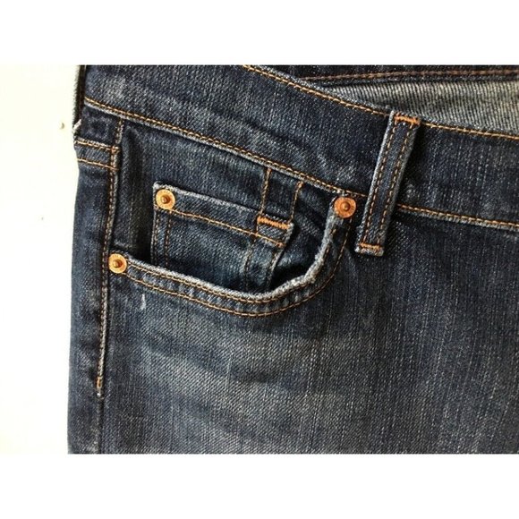 7 For all Mankind Bootcut in Nakita Blue Jeans Womens Size 31 distressed - Picture 4 of 11